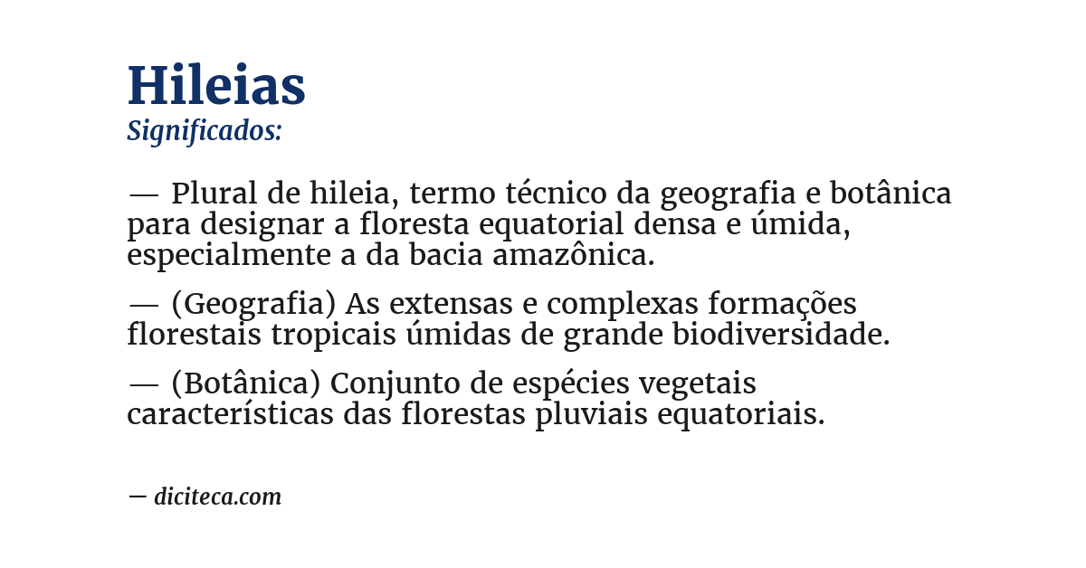 Significado de hileias