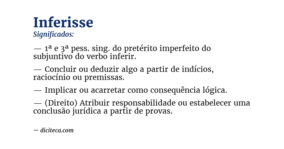 Significado de inferisse