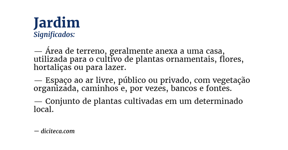 Significado de jardim