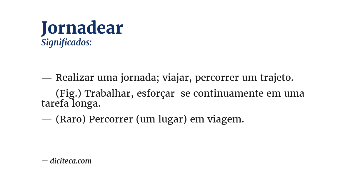 Significado de jornadear