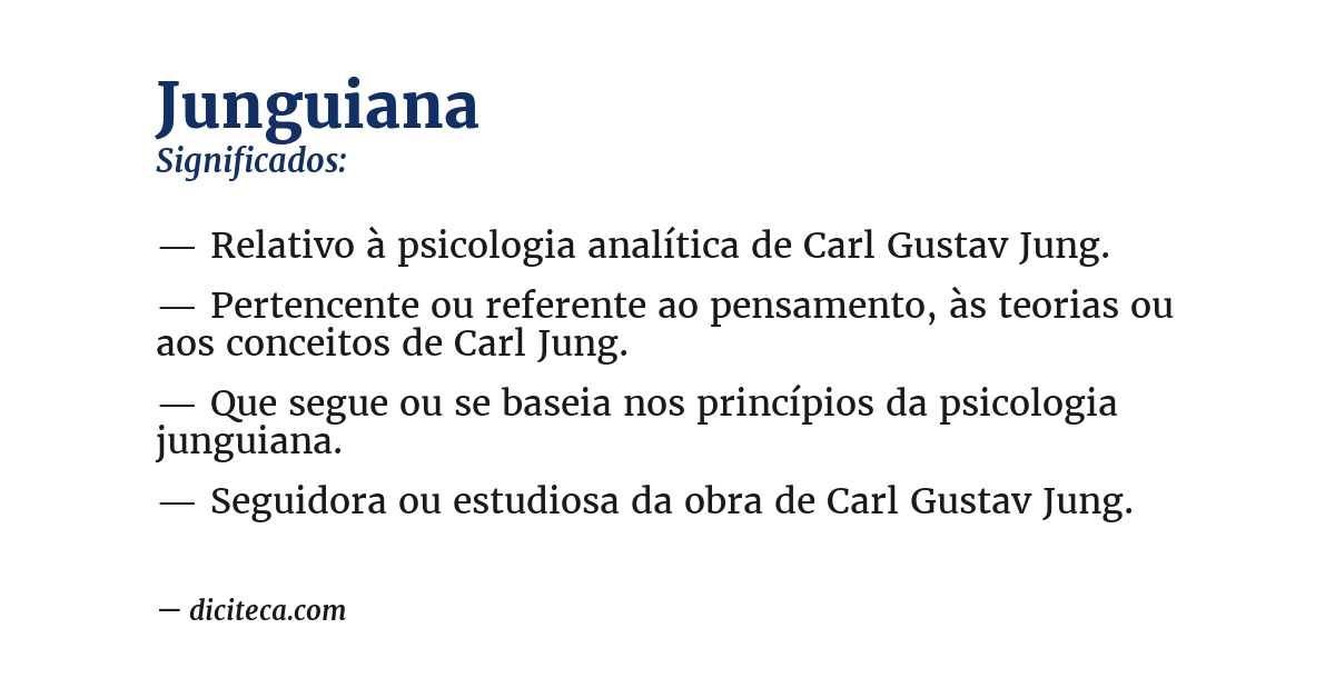 Significado de junguiana