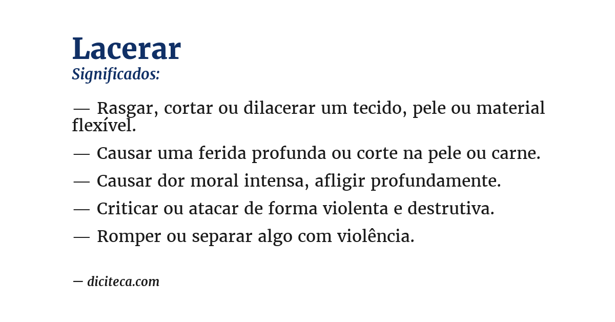 Significado de lacerar