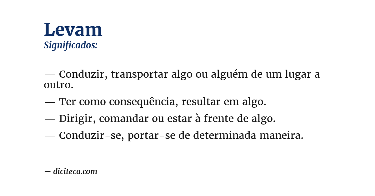 Significado de levam