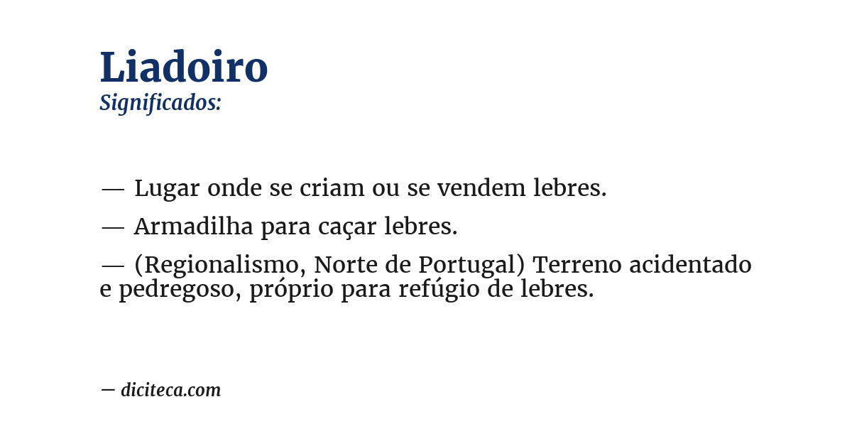 Significado de liadoiro