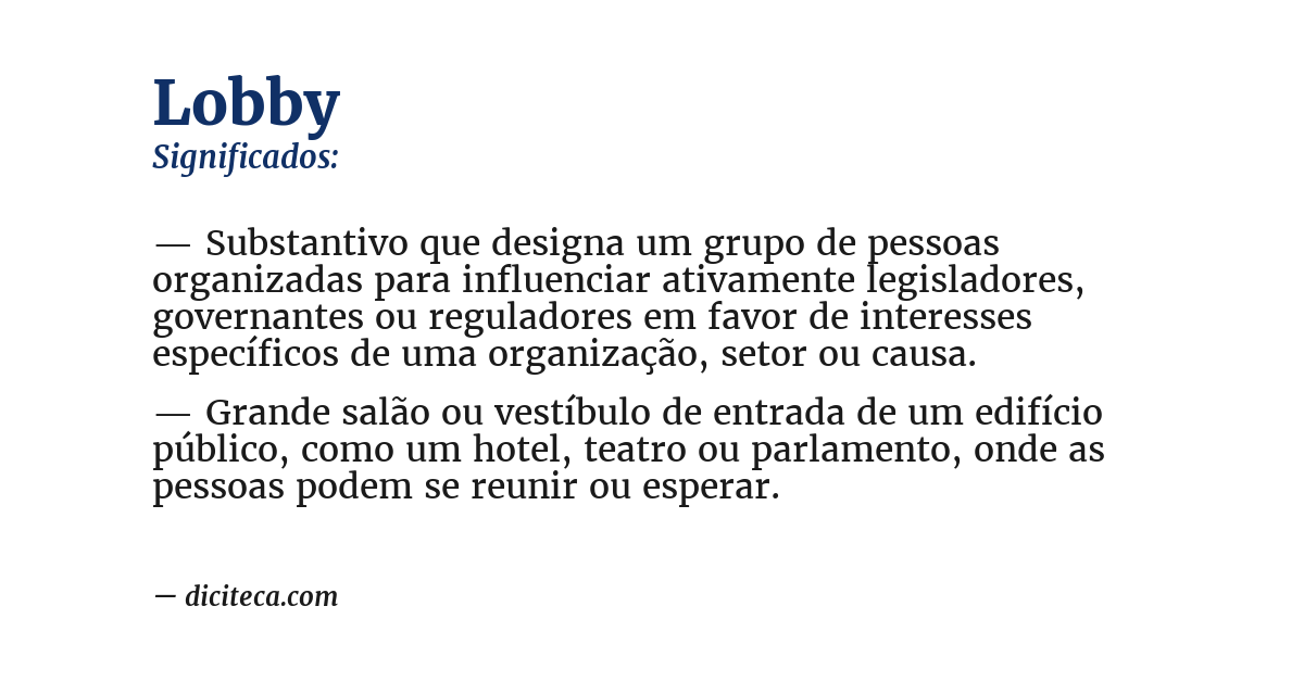 Significado de lobby