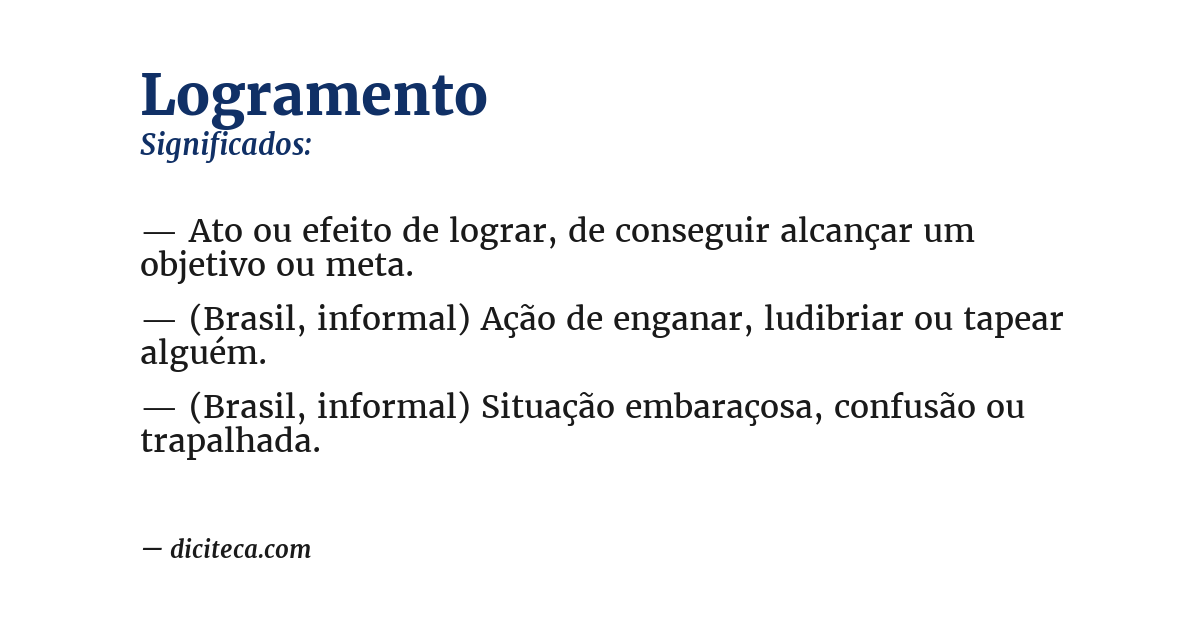 Significado de logramento