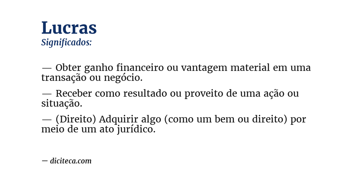 Significado de lucras
