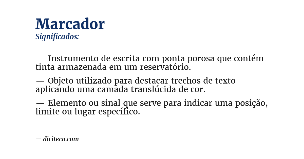 Significado de marcador