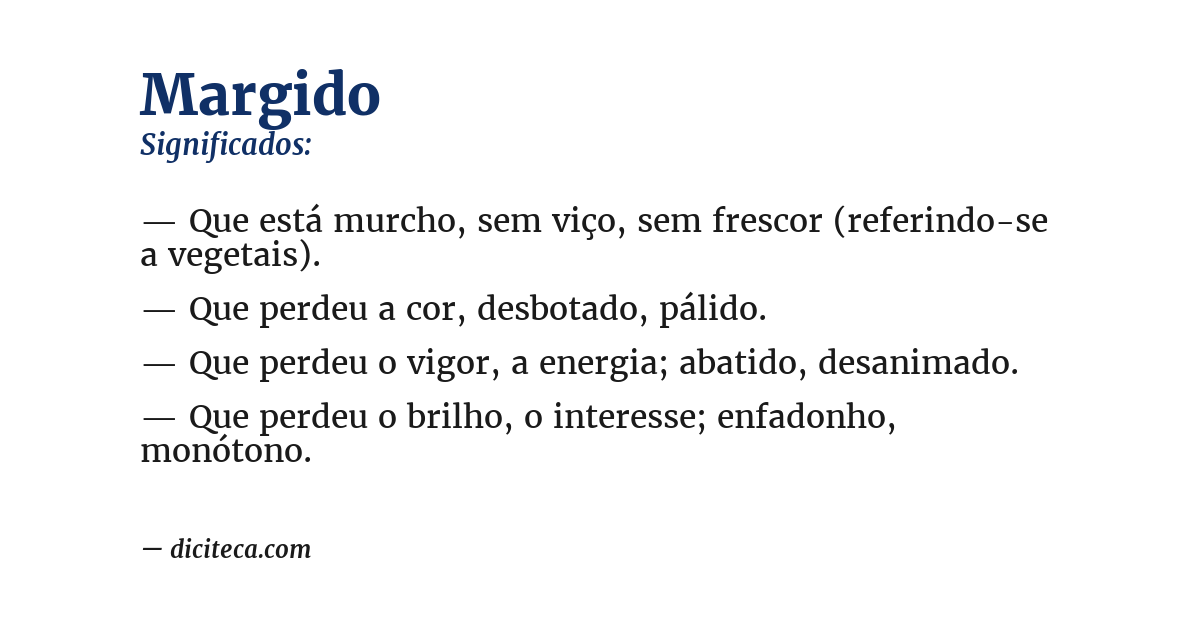 Significado de margido
