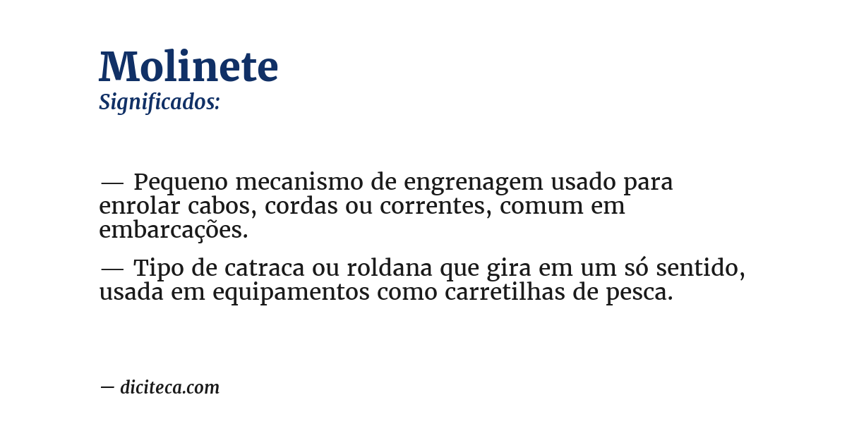 Significado de molinete