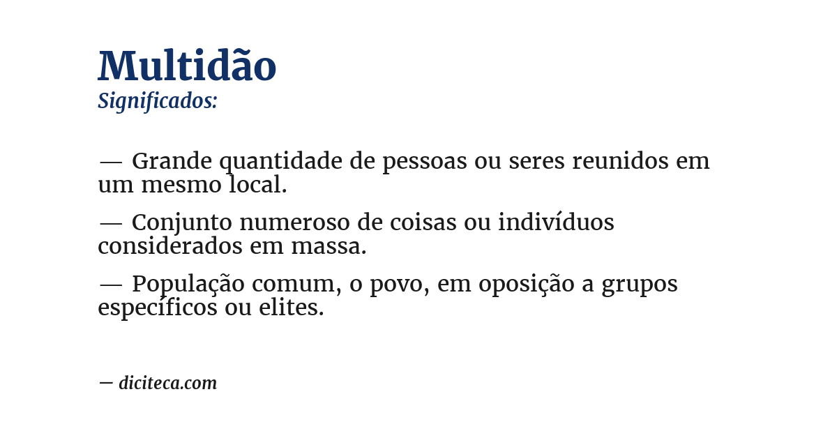 Significado de multidão