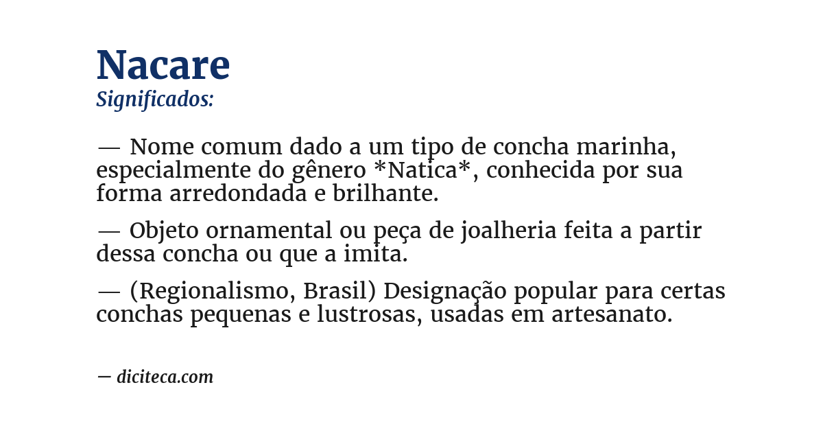 Significado de nacare