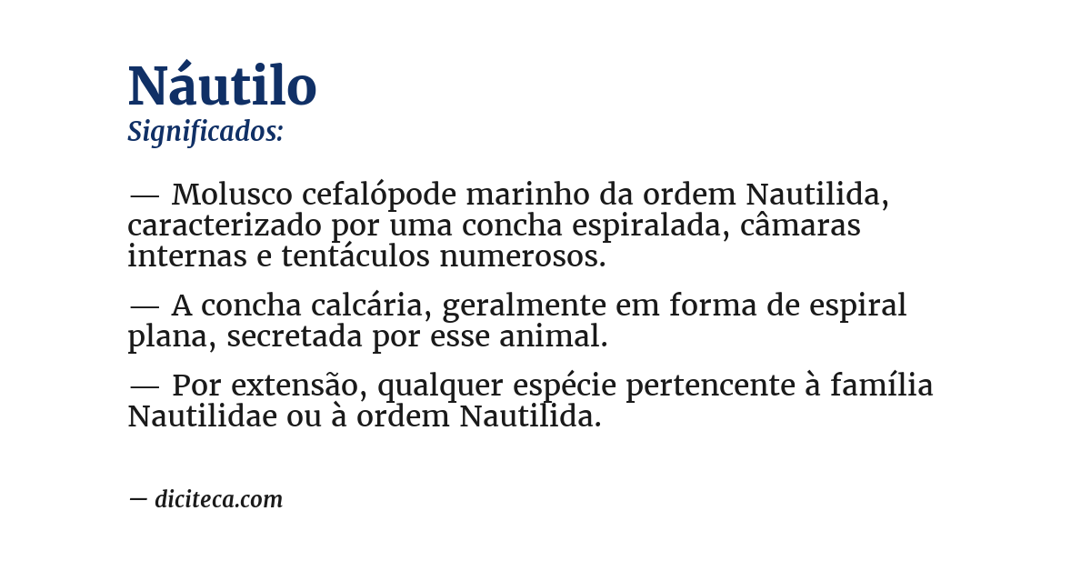 Significado de náutilo