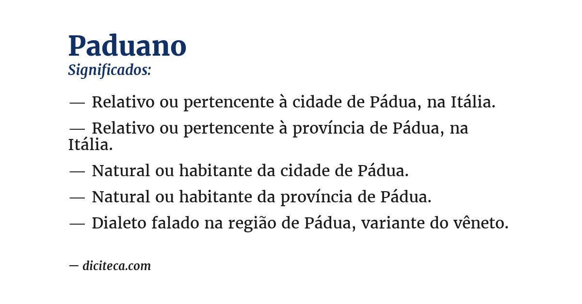 Significado de paduano