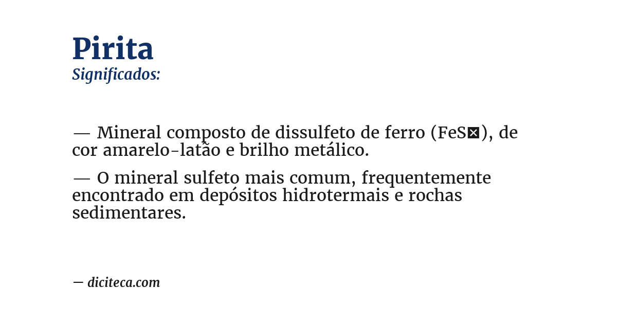 Significado de pirita