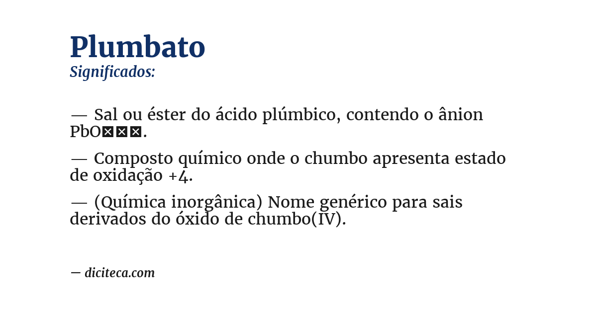 Significado de plumbato