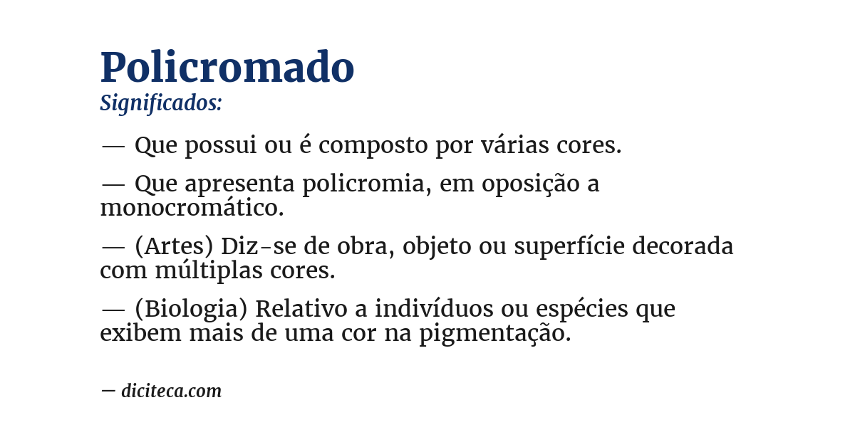 Significado de policromado
