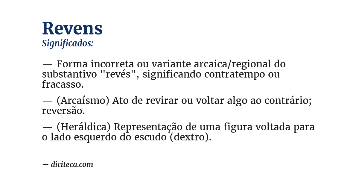 Significado de revens