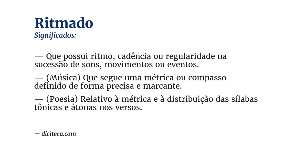 Significado de ritmado