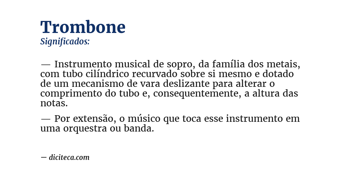 Significado de trombone