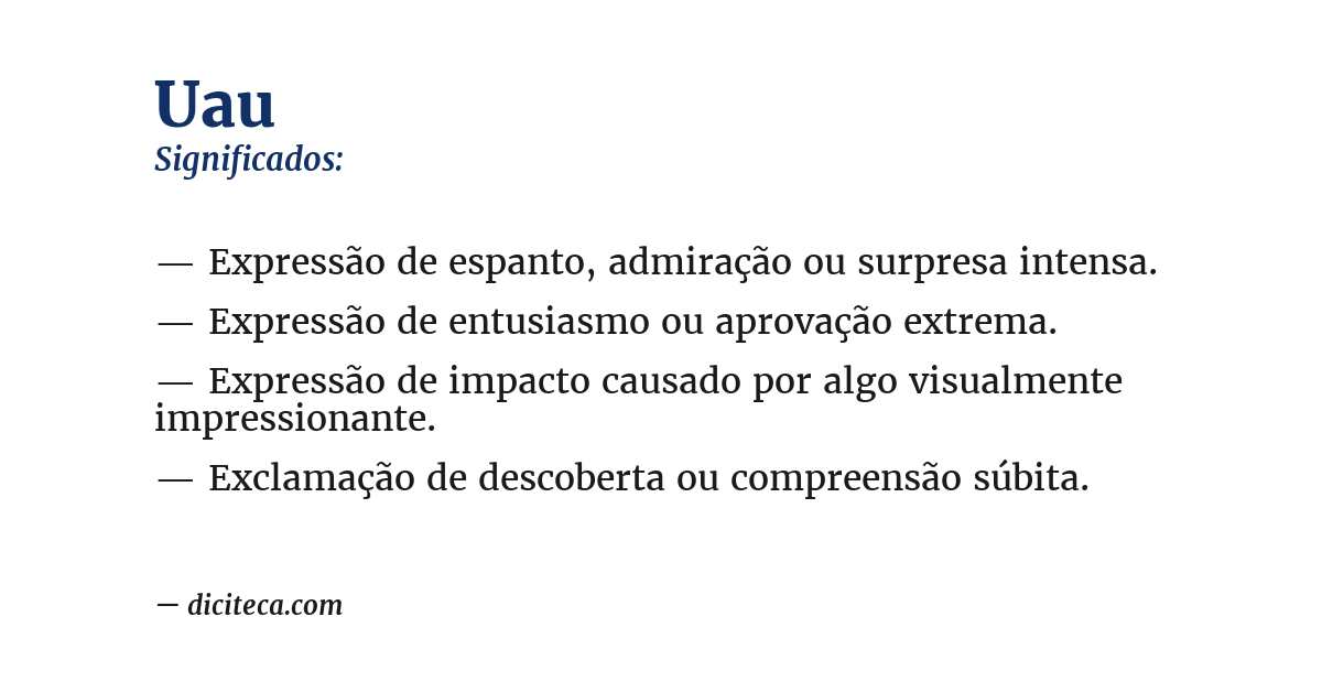 Significado de uau
