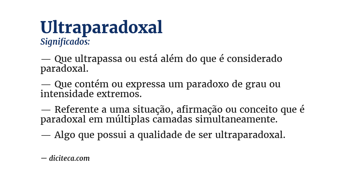 Significado de ultraparadoxal