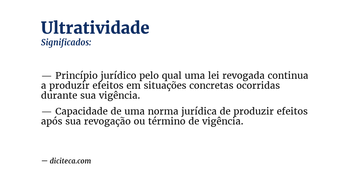 Significado de ultratividade