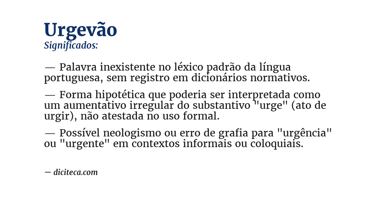 Significado de urgevão