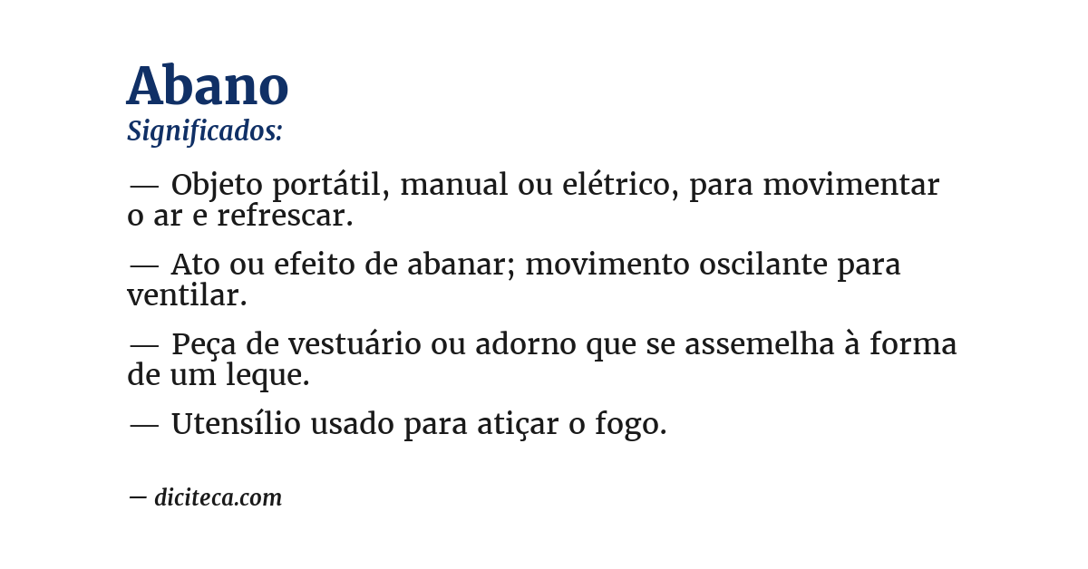 Significado de abano