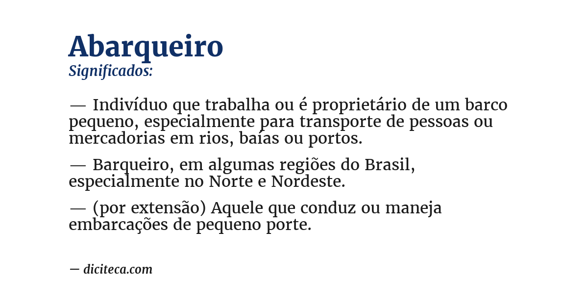 Significado de abarqueiro