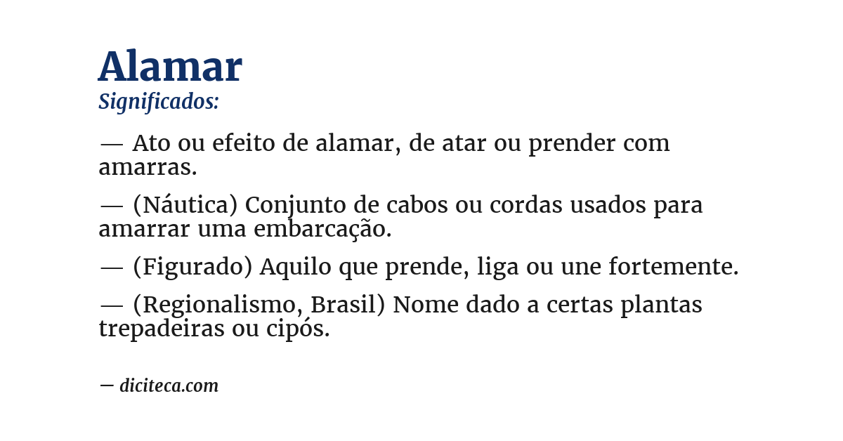 Significado de alamar