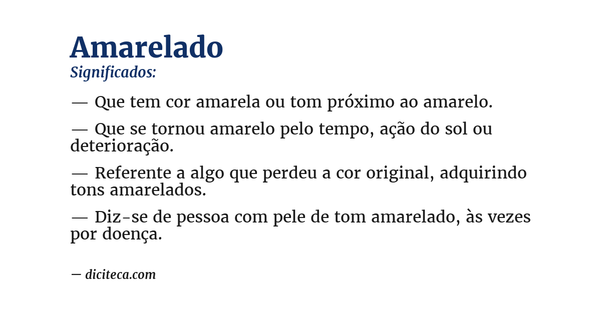 Significado de amarelado