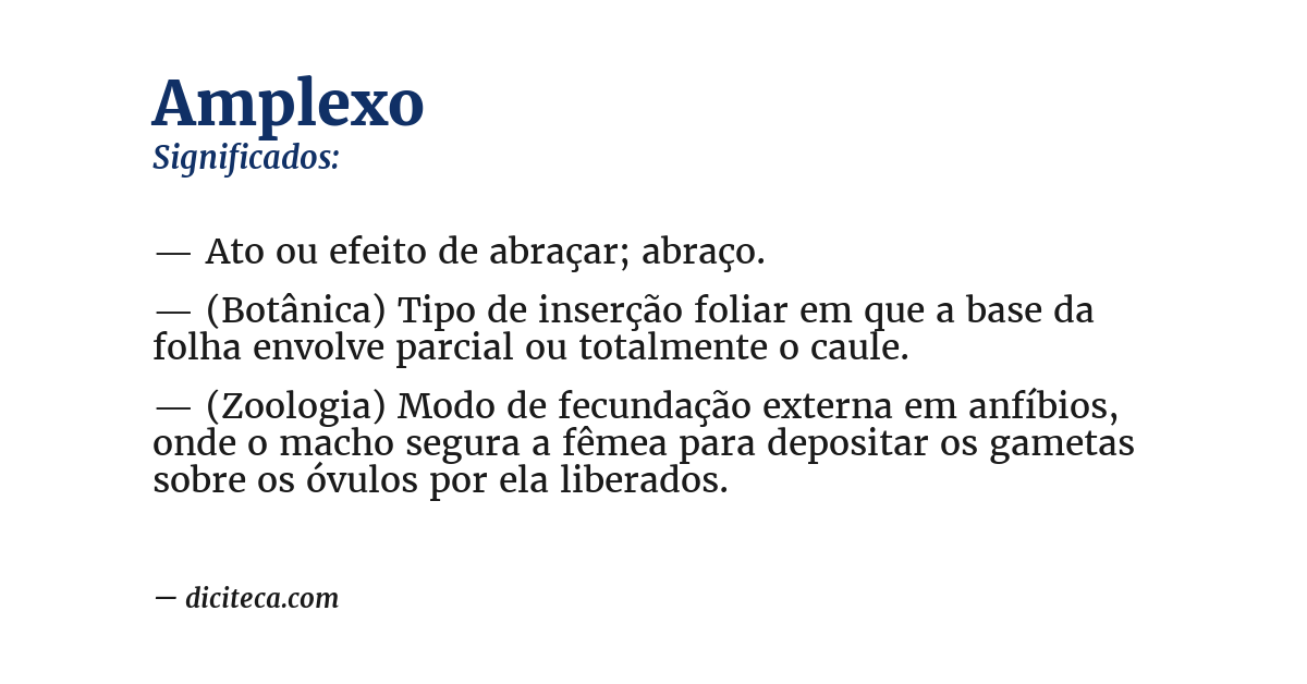 Significado de amplexo