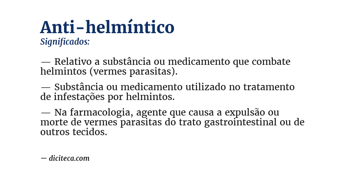 Significado de anti-helmíntico