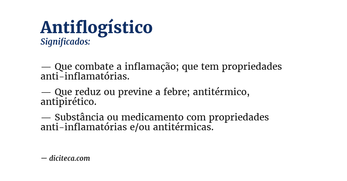 Significado de antiflogístico