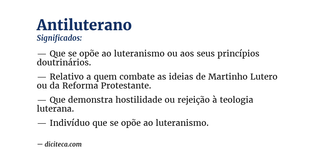 Significado de antiluterano