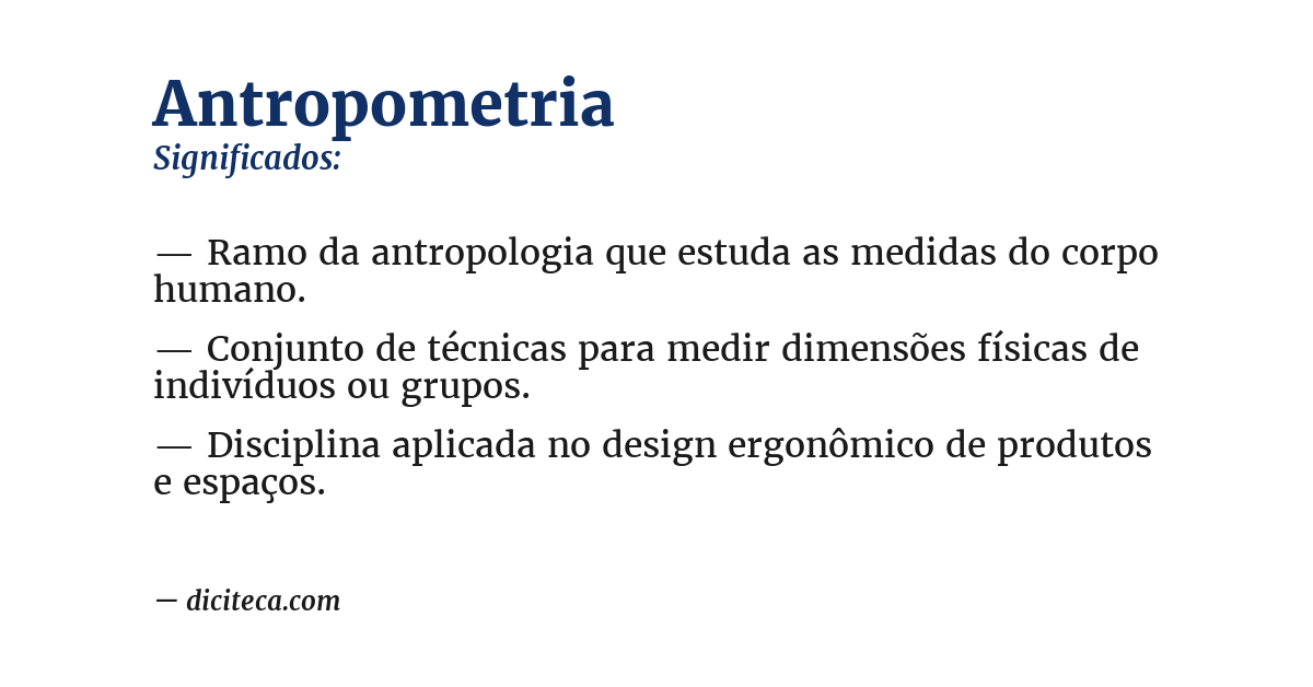 Significado de antropometria