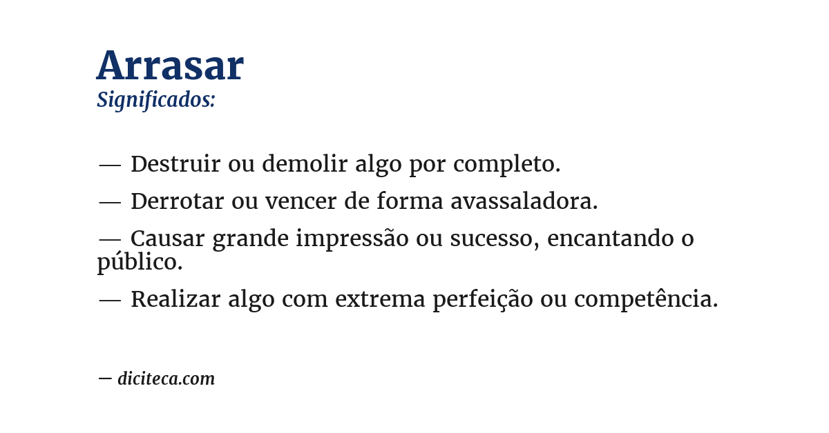 Significado de arrasar