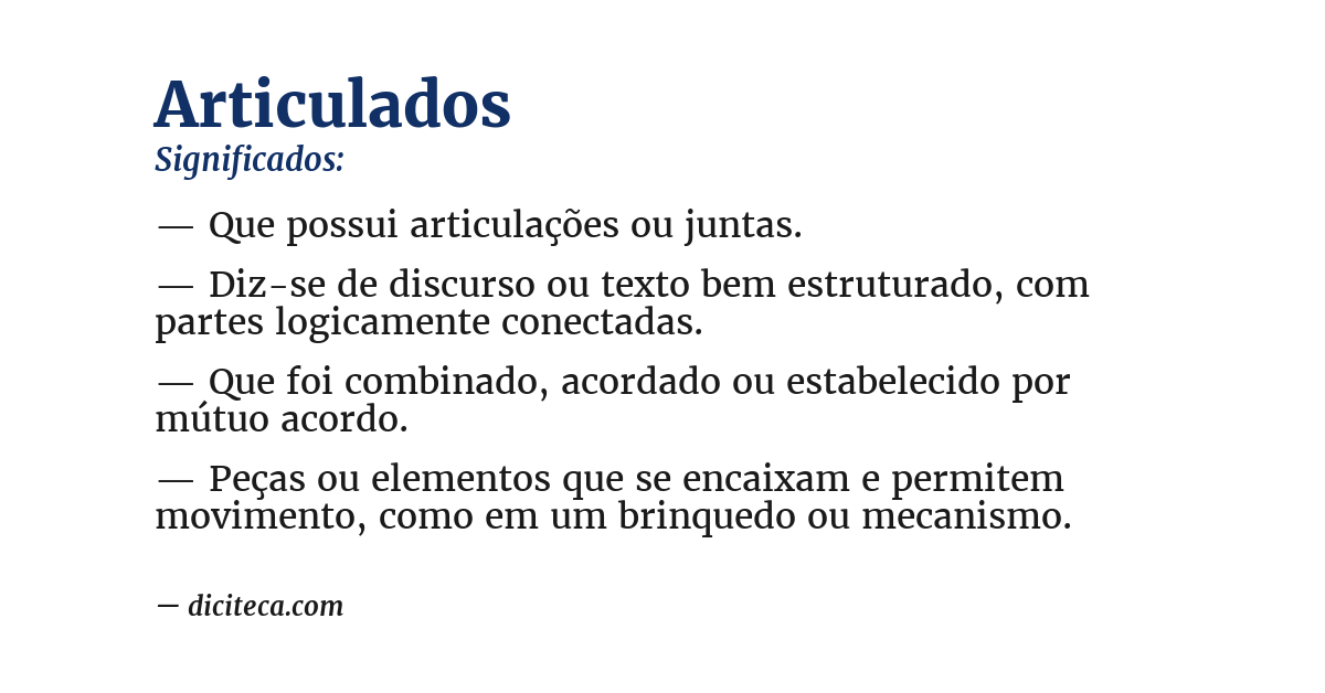 Significado de articulados