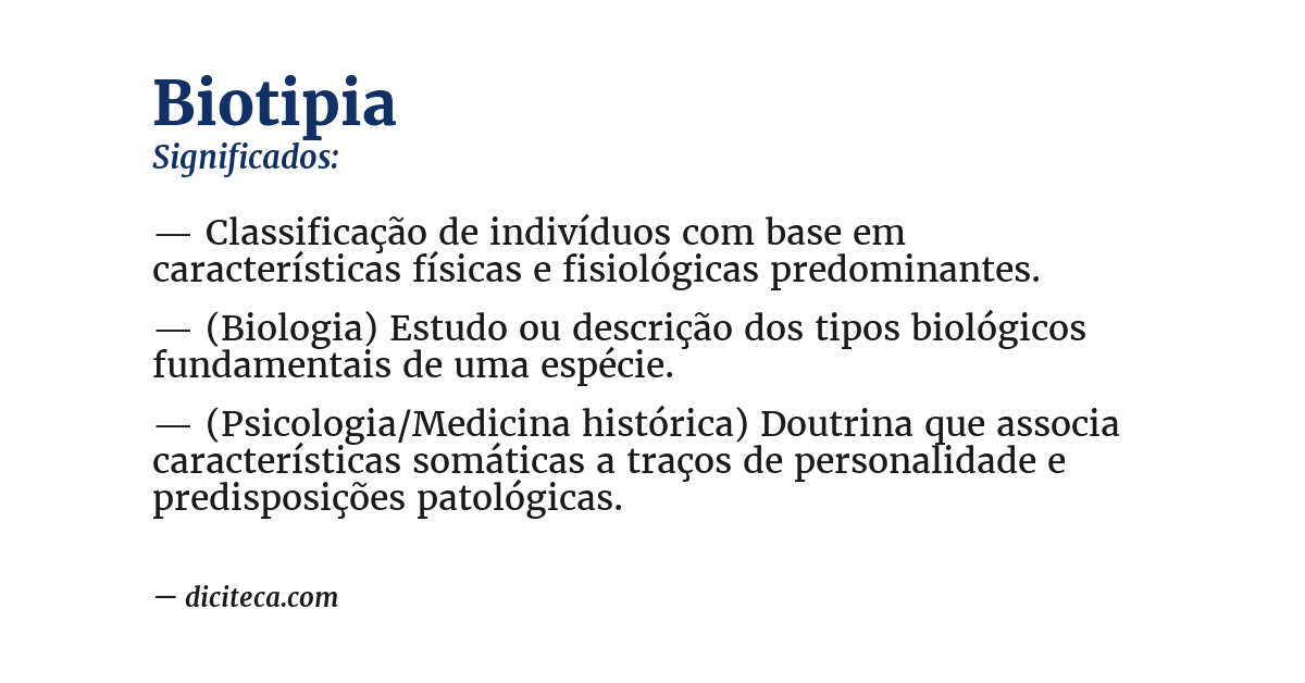 Significado de biotipia