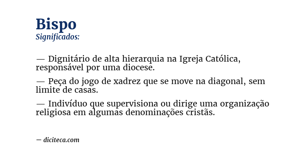 Significado de bispo