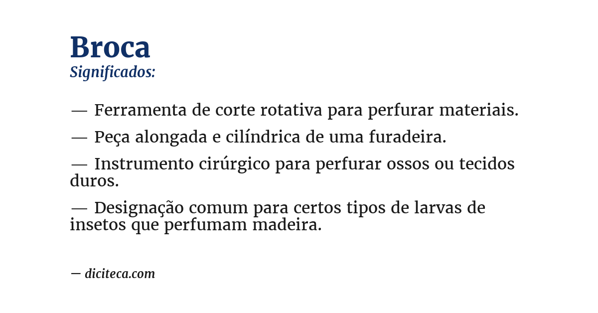 Significado de broca