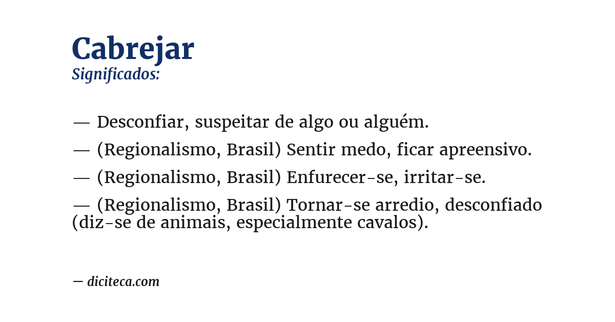 Significado de cabrejar