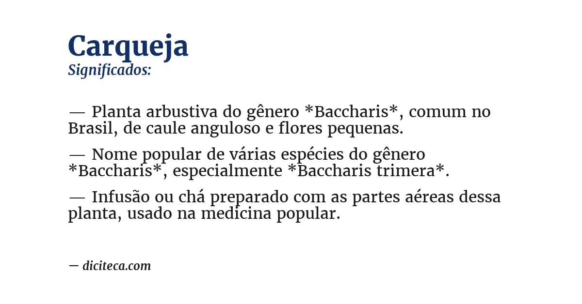 Significado de carqueja