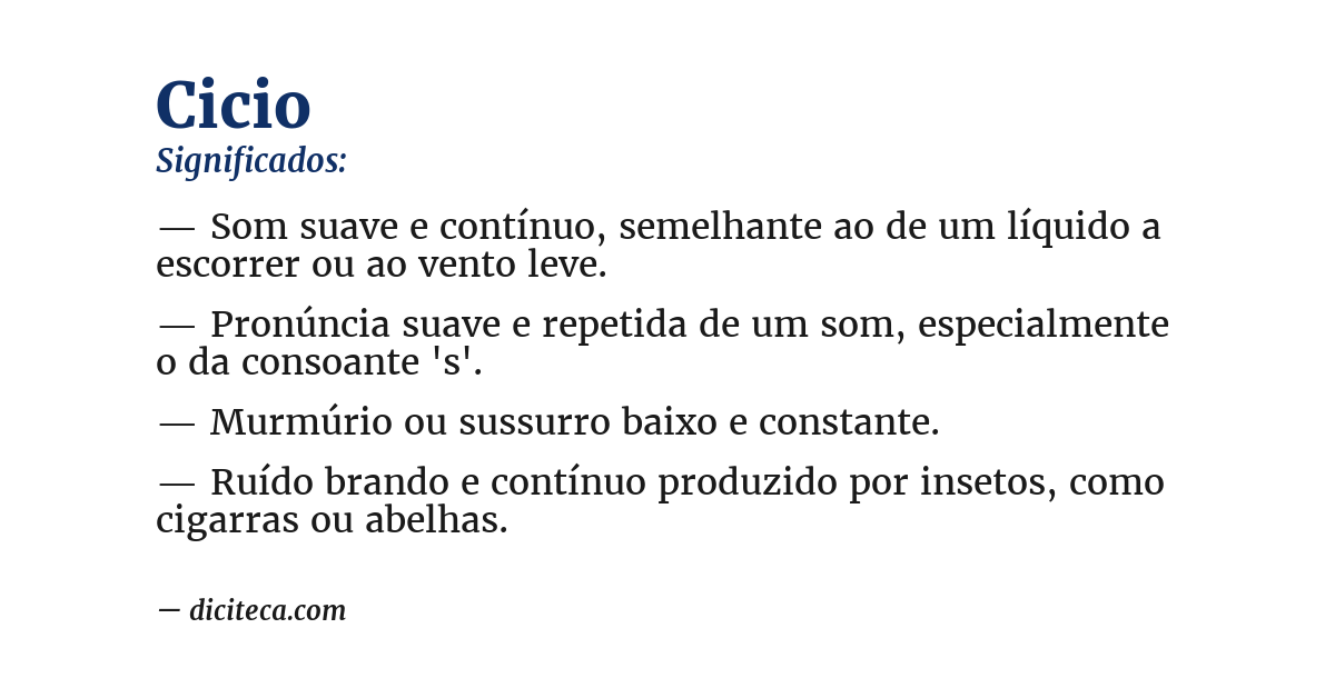 Significado de cicio