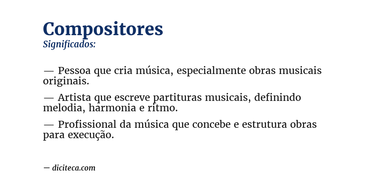 Significado de compositores