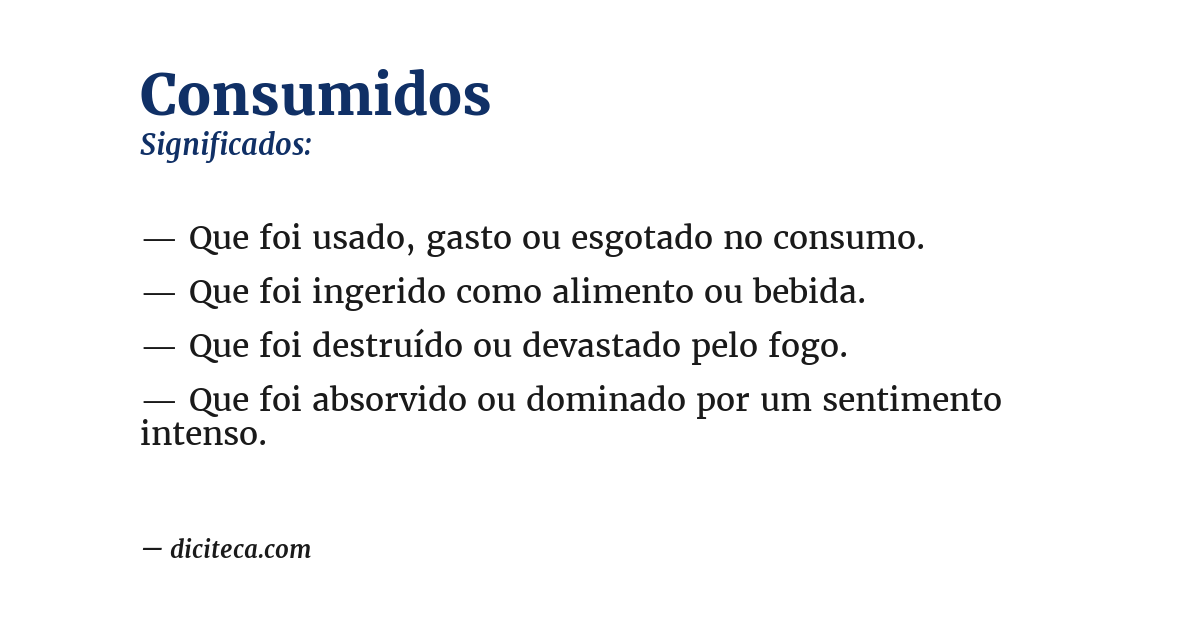 Significado de consumidos