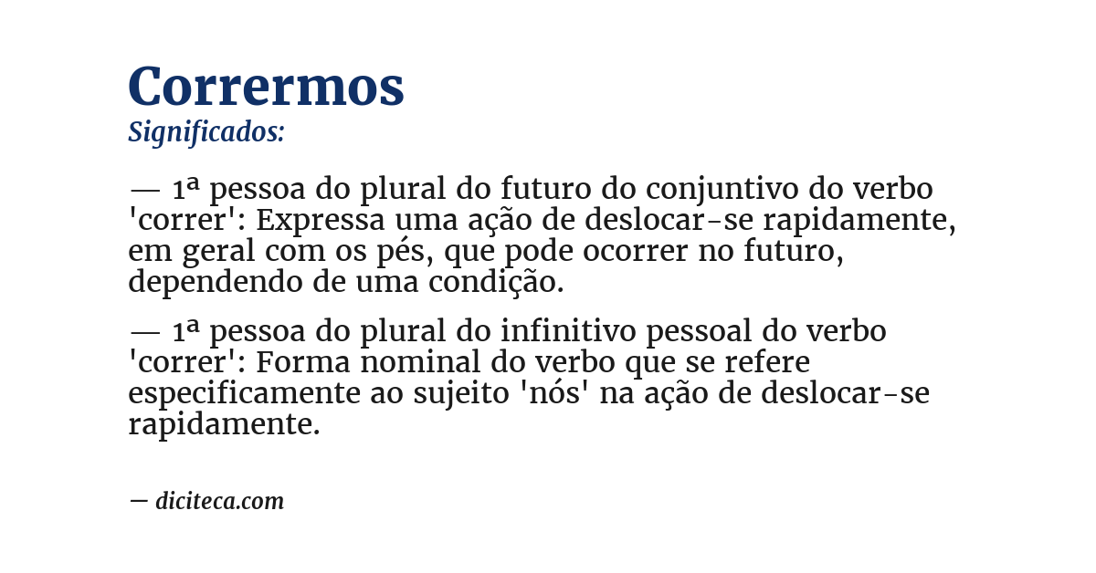 Significado de corrermos