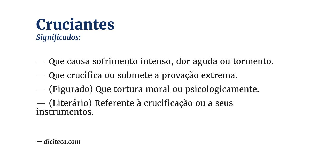 Significado de cruciantes