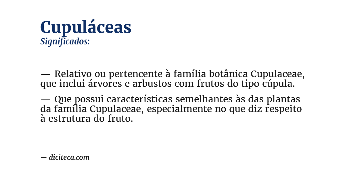 Significado de cupuláceas